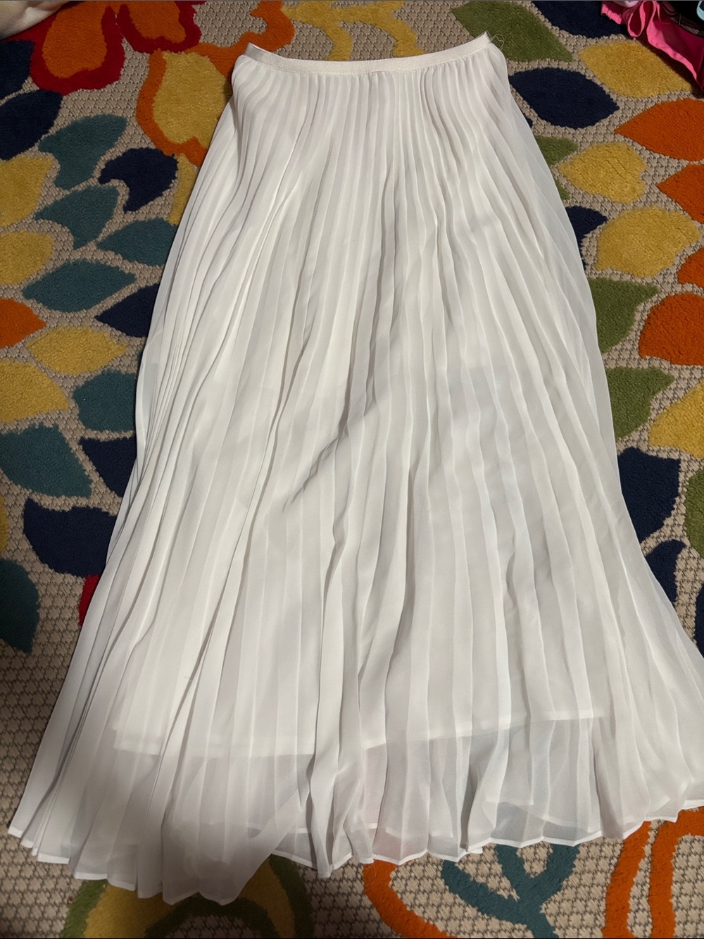 Babaton White Pleated Jude Skirt